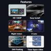 Shkalacar 3 Channel Dash Cam WIFI 3 Cameras, Front Rear and Inside, Rearview Mirror Video Recording Camcorder Wide Angle Car Camera Recorder Interconnection Auto Safety Driving Recorder view 3