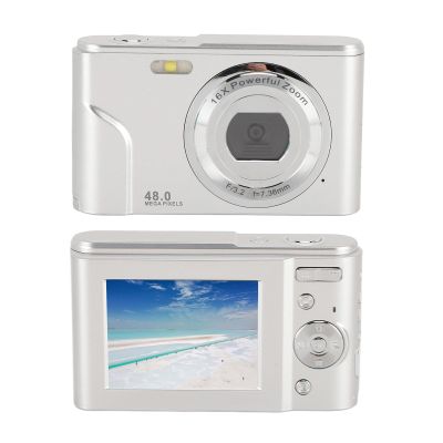 48MP Vlogging Camera, 1080P Camera with 16X Zoom and Fill Light, Autofocus Vlogging Camera, Small Point Shoot Camera, for Students, Teens (Heayzoki0dx9oauggf-12)