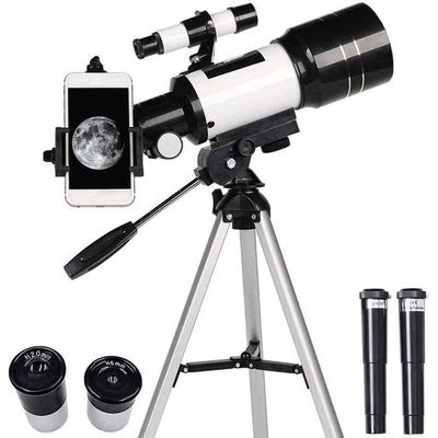 DONGDAWAN Telescope for s&Astronomy Beginners - 70mm Aperture 300mm High Magnification Astronomical Refractor Telescope Portable Travel Telescope with Tripod
