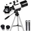 DONGDAWAN Telescope for s&Astronomy Beginners - 70mm Aperture 300mm High Magnification Astronomical Refractor Telescope Portable Travel Telescope with Tripod view 1