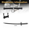 SHARP CASTLE Mini Japanese Katana, 5.7-Inch Ultra Sharp Stainless Steel Knife with Scabbard, Anime Katana Keychain, Utility Cutter, Handmade for Craft Use-GT01H.GN view 3