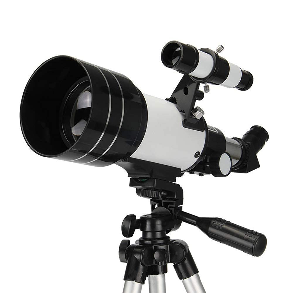 DONGDAWAN Telescope for Kids Beginners Adults, 70mm Aperture 300mm AZ Astronomical Refractor Telescope BAK4 Prism Lens Telescope for Astronomy with Smartphone Mount and Tripod to Observe Moo