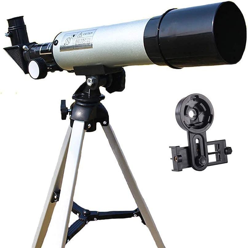 DONGDAWAN Telescope for Adults Beginners Kids, 50mm Aperture 360mm AZ Astronomical Refractor Telescope BAK4 Prism Lens Telescope for Astronomy with Smartphone Adapter and Tripod for Observe