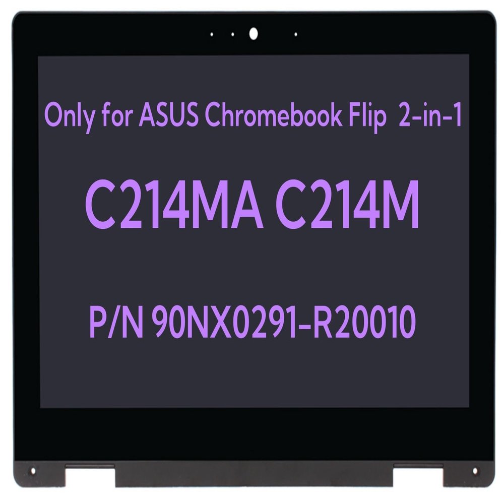 1366x768 HD Touch LCD Screen Replacement for ASUS Chromebook Flip C214MA C214M 2-in-1 90NX0291-R20010 LED Display Digitizer Assembly w/Bezel 11.6" 40Pins