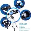 DONGDAWAN 70mm Aperture Refracting Telescope, 400mm Mount Adjustable Telescope for Adult Astronomy Beginners 360 Rotation Portable Travel Telescope view 4