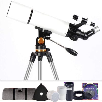 DONGDAWAN Telescope 80mm Astronomy Refractor Telescope,Children's Astronomical Monoscope Beginners Sky Monocular Travel Spotting Scope Home Decor Xmas Gift