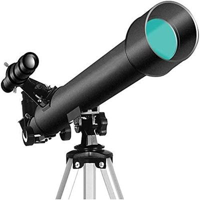 50 mm Travel Astronomy Telescope, Portable Lightweight Refractor Telescope - Coated High-Definition Eyepiece - Ideal Telescope for Beginners, Kids and Adults (A+smartphone Stand A) (A+smartphone
