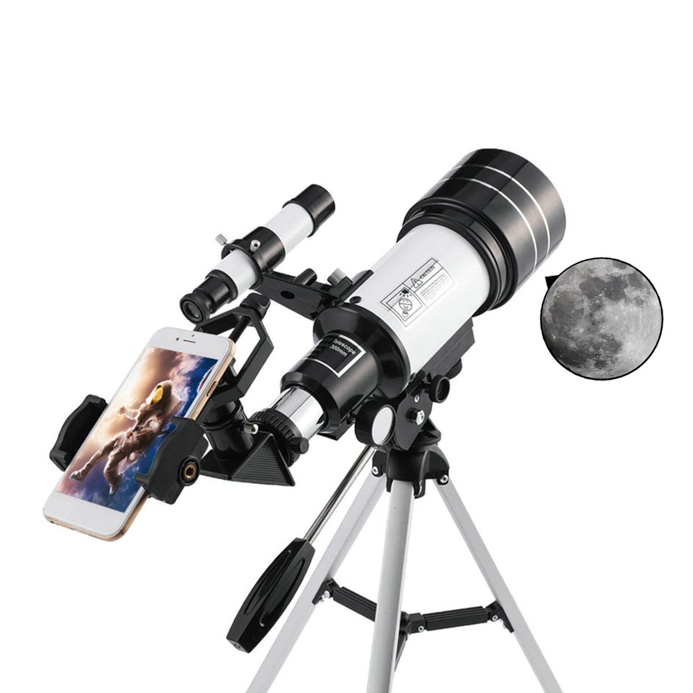 DONGDAWAN Telescope,70mm Aperture 300mm Telescope for Adults & Kids, Fully Multi-Coated Optics Astronomical Refractor Telescopes with Tripod and Phone Adapter