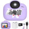 Kids Camera Toys, Instant Print Camera for Kids, Toddler Cameras for Girls Boys,1080P HD Digital Cameras, Portable Travel Toys for Girls 4 5 6 7 8 9 10 Year Old with SD Card (Purple) view 1