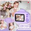 Kids Camera Toys, Instant Print Camera for Kids, Toddler Cameras for Girls Boys,1080P HD Digital Cameras, Portable Travel Toys for Girls 4 5 6 7 8 9 10 Year Old with SD Card (Purple) view 3