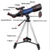 DONGDAWAN Astronomical Telescope,Portable 70mm Refractor Telescope for Beginners and Kids,Profession Refracting Telescope,with Adjustable Tripod,Backpack view 4