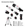 DONGDAWAN Adult Astronomical Telescope, 50-100mm Aperture Astronomical Refracting Telescope, Suitable for Children Beginners, Travel Telescope with Tripod view 2