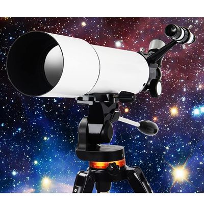 DONGDAWAN Telescope for Kids and Beginners 500/80 Caliber Astronomy Telescope with Adjustable Tripod, Portable Refracting Telescope for Christmas (White Phone Stand)