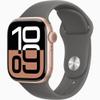 Apple Watch Series 10 [GPS + Cellular, 42mm] - Rose Gold Aluminum Case with Stone Gray Sport Band, S/M (Renewed) view 1