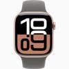 Apple Watch Series 10 [GPS + Cellular, 42mm] - Rose Gold Aluminum Case with Stone Gray Sport Band, S/M (Renewed) view 2