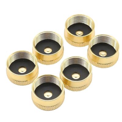 6pcs Solid Brass Refill Propane Bottle Caps Replacement for 1 LB Gas Refill Tank Cylinder Seal