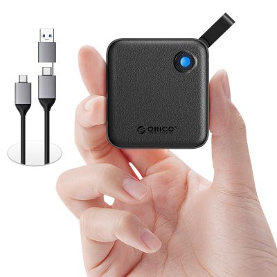 ORICO Portable SSD 256 GB with 2 in 1 USB C Cable, External Solid State Drives, Up to 460MB/s, Status Indicator, Reliable Storage for USB-C Smartphone, Tablet, PC - B5PLUS