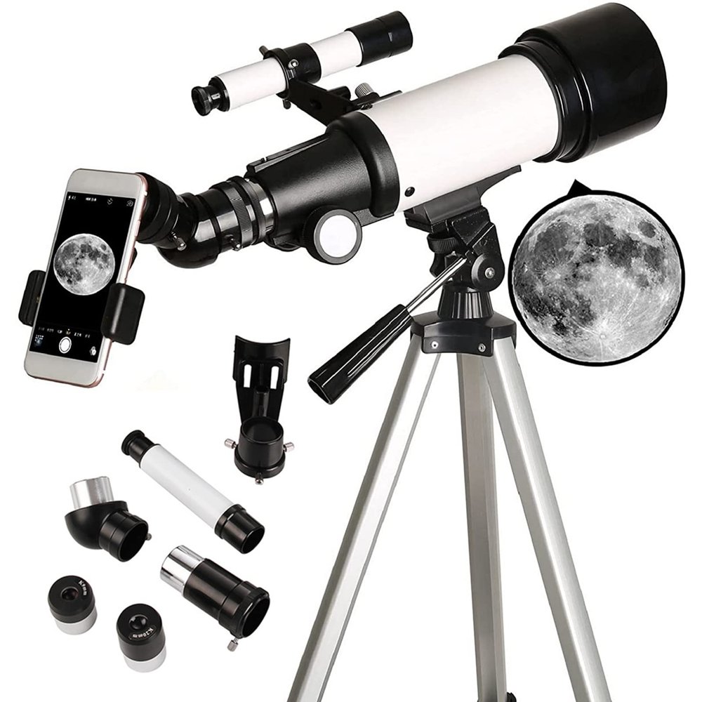 DONGDAWAN Professional Telescope for Adult Kids Beginners, 70Mm Aperture 400Mm Telescope, High Magnification Stargazing Portable Travel Telescope with Carry Bag, Tripod.