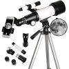 DONGDAWAN Professional Telescope for Adult Kids Beginners, 70Mm Aperture 400Mm Telescope, High Magnification Stargazing Portable Travel Telescope with Carry Bag, Tripod. view 1