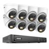 ANNKE 12MP Security Camera System, 8 Channel H.265+ 12MP NVR, 8X Wired PoE Turret Cams with Color Night Vision, AI Motion Detection, Built-in Mic, IP67, 100FT EXIR Night Vision with Smart IR, NO HDD view 1