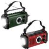 Emergency Radio 2-Pack: Red & Dark Green 37000mWh Solar Hand Crank NOAA Weather Radios with Flashlight, SOS Alarm & Phone Charger for Hurricane and Emergency Preparedness view 1