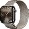 Apple Watch Series 10 [GPS + Cellular, 46mm] - Natural Titanium Case with Natural Milanese Loop, M/L, M/L (Renewed) view 1