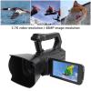 ciciglow Handheld Video Camcorder, 2.7K 48MP 16X Digital Zoom, Hybrid Zoom Vlogging Camera with 4inch Rotation TFT Screen, Compact Travel Video Camera Webcam with Fill Light view 4