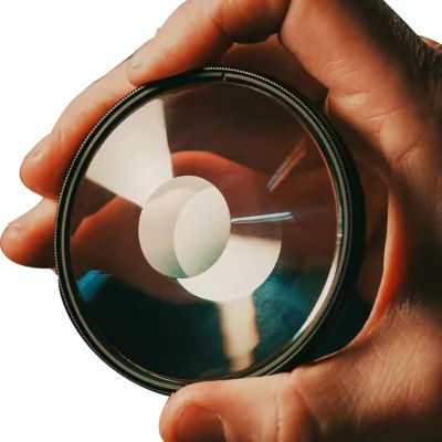 Camera Vortex Prism Filter, 77mm Vortex Distortion Camera Filter, Glass Special Filter with Tunnel View Distorts Circular Vortex, Waterproof, SLR Photography Accessories