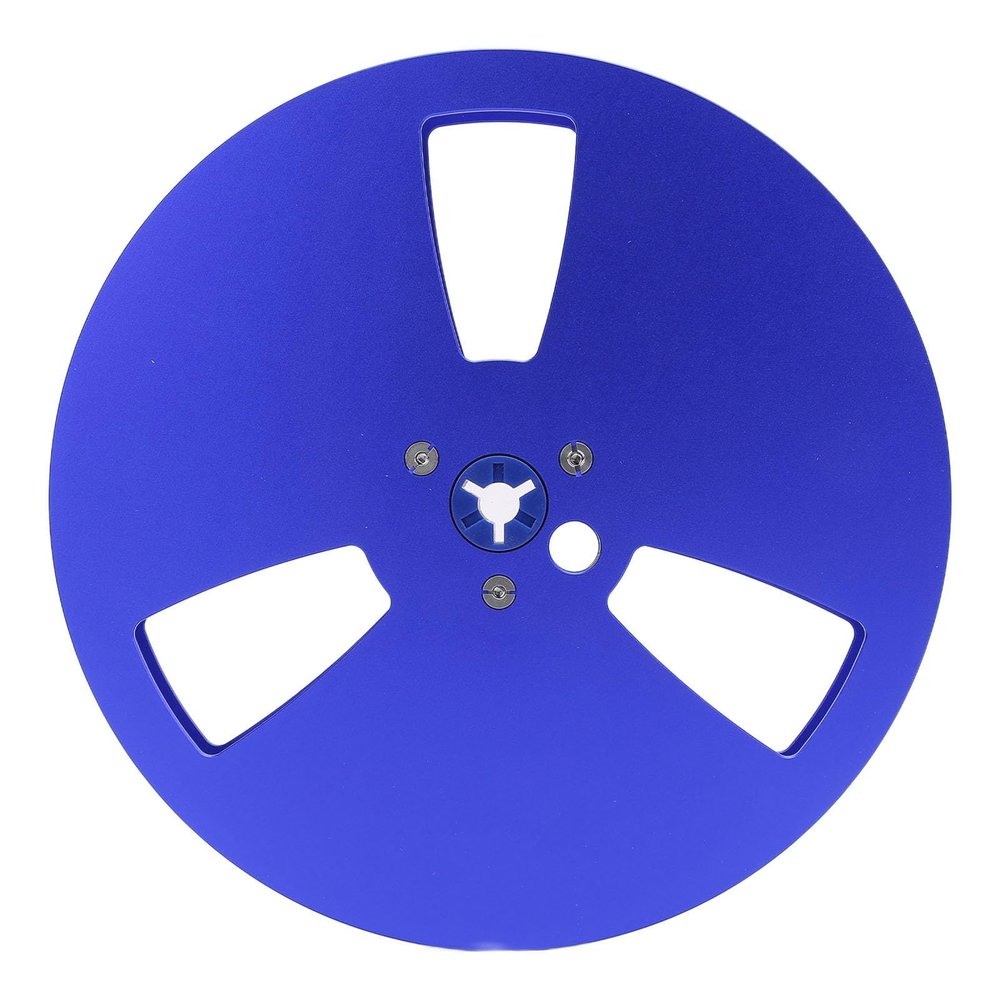 Empty Tape Reel, 1/4 7 Inch Aluminum Metal Reel, 3 Holes Open Reel Sound Tape Empty Take Up Reel for Reel to Reel for TEAC, for Studer, Universal Opening Machine Part (Blue)