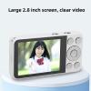 Digital Camera, 64MP 4K 18x Zoom Compact Selfie Camera, Autofocus Anti Shake Point and Shoot Portable Digital Camera for Teen Boy Girl Kids, 2.8 Inch LCD Screen (White) view 4