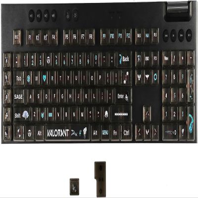Fearless Contract Striker 111 Keys keycaps Low Profile Simple Design PBT Mechanical Gaming Keyboard Key Cap Suitable for Logitech G915 G915TKL G913 G913TKL G815 G813 Keyboard (Fearless Compact)