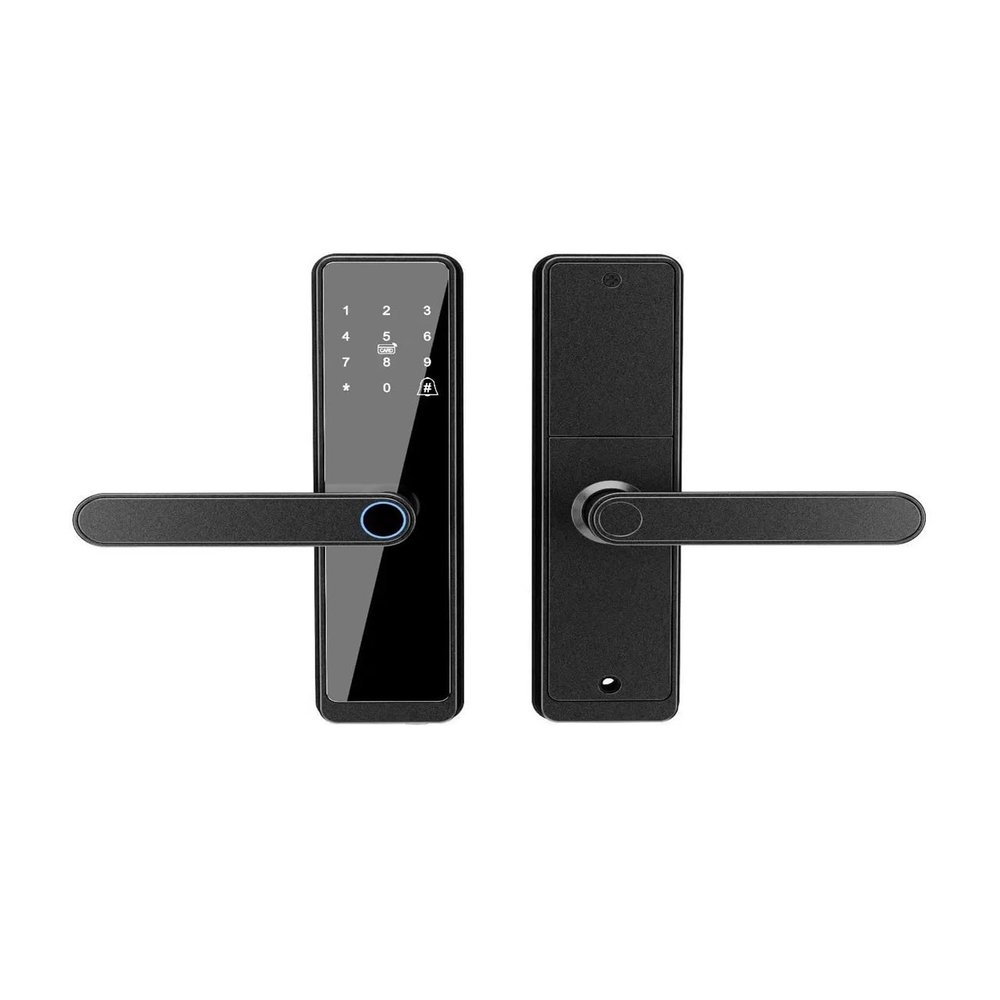 ConvOw TTLOCK Tuya Smart Fingerprint Password Lock for Office and Bedroom Wooden Doors - Anti-Theft, Mobile Phone Control(Doodle Board)