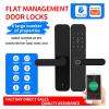ConvOw TTLOCK Tuya Smart Fingerprint Password Lock for Office and Bedroom Wooden Doors - Anti-Theft, Mobile Phone Control(Doodle Board) view 2