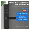 ConvOw TTLOCK Tuya Smart Fingerprint Password Lock for Office and Bedroom Wooden Doors - Anti-Theft, Mobile Phone Control(Doodle Board) view 3