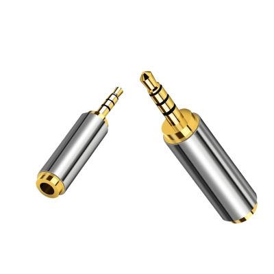 1Pcs 2.5mm to 3.5mm Stereo Adapter 3.5 to 2.5 Speaker 4Pole Jack Earphone Gold Plated Connector(3.5 Male 2.5 Female)