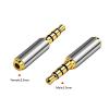 1Pcs 2.5mm to 3.5mm Stereo Adapter 3.5 to 2.5 Speaker 4Pole Jack Earphone Gold Plated Connector(3.5 Male 2.5 Female) view 2
