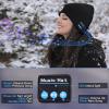 TOPIEI Bluetooth Beanie with Light, USB-C Charging 5 LED Flashlight Hat, Built-in Stereo Speakers Mic, Christmas Stocking Stuffers White Elephant Gifts for Men Dad Teens Boys for Camping Fishing view 4
