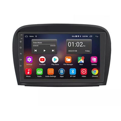 4+64G 9 Inch Car Stereo Radio for Mercedes-Benz 2005-2012 SL-Class, Presenting Touch Screen with Android 13 CarPlay and Android Auto, GPS Navi,WiFi Bluetooth,DSP FM Radio SWC, AHD Camera & MICR