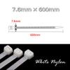 1 Pack of 100pcs 7.6mm600mm White Nylon Large Size Extension self-Locking Cable Ties view 2
