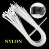 1 Pack of 100pcs 7.6mm600mm White Nylon Large Size Extension self-Locking Cable Ties view 3