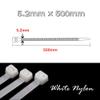 1 Pack of 250pcs 5.2mm500mm White Nylon Large Size Extension self-Locking Cable Ties view 2