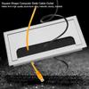 2 Pcs Wire Hole Cover Outlet, Desk Cable Grommet Hole Aluminium Cord Cable Wire Grommet Square Desk Grommet Cable Hole Cover Wire Organizers Outlet Covers for Cord Management view 2
