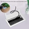 2 Pcs Wire Hole Cover Outlet, Desk Cable Grommet Hole Aluminium Cord Cable Wire Grommet Square Desk Grommet Cable Hole Cover Wire Organizers Outlet Covers for Cord Management view 3