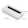 2 Pcs Wire Hole Cover Outlet, Desk Cable Grommet Hole Aluminium Cord Cable Wire Grommet Square Desk Grommet Cable Hole Cover Wire Organizers Outlet Covers for Cord Management view 4