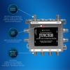 Antennas Direct JUICE8 TV Antenna Distribution Amplifier, 8-Output, Weatherproof, Silver view 3
