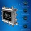Antennas Direct JUICE8 TV Antenna Distribution Amplifier, 8-Output, Weatherproof, Silver view 4