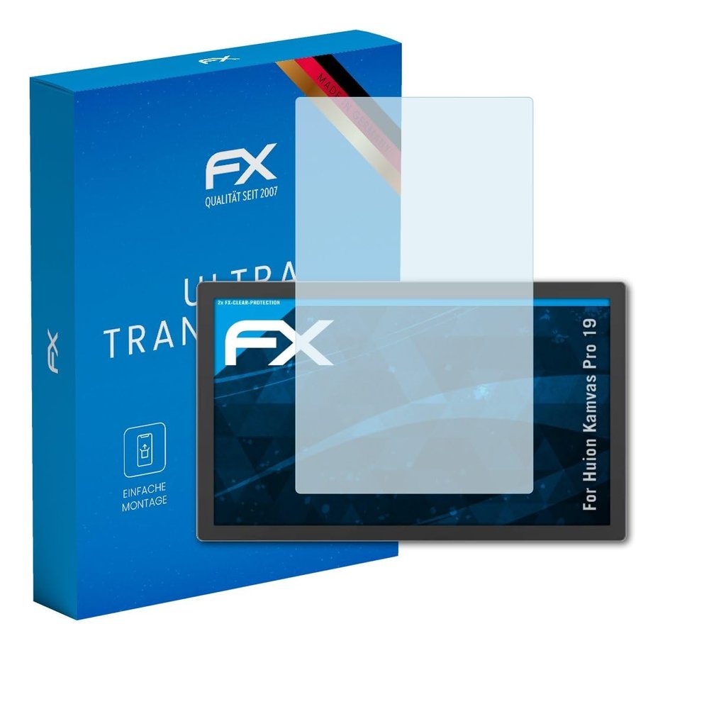 atFoliX Screen Protection Film compatible with Huion Kamvas Pro 19 Screen Protector, ultra-clear FX Protective Film (2X)