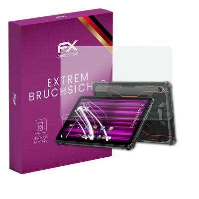 atFoliX Plastic Glass Protective Film compatible with Oukitel RT9, 9H Hybrid-Glass FX Screen Protector