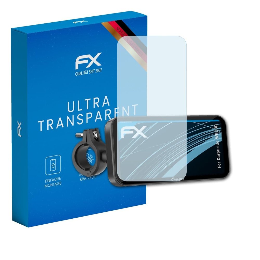 atFoliX Screen Protection Film compatible with Carpuride W603D Screen Protector, ultra-clear FX Protective Film (3X)