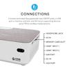 Core Innovations Home Theater Bundle with Projector, 120" Screen, and Two Mini Bluetooth Wireless Bone Conduction Instant Speakers, White view 2